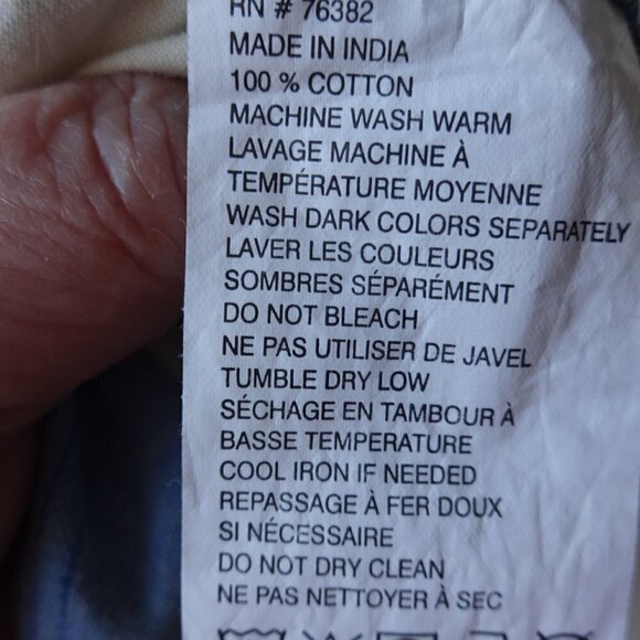 Timberland single stitch men's short sleeve shirt XL blue and cream, like new - Picture 9 of 11